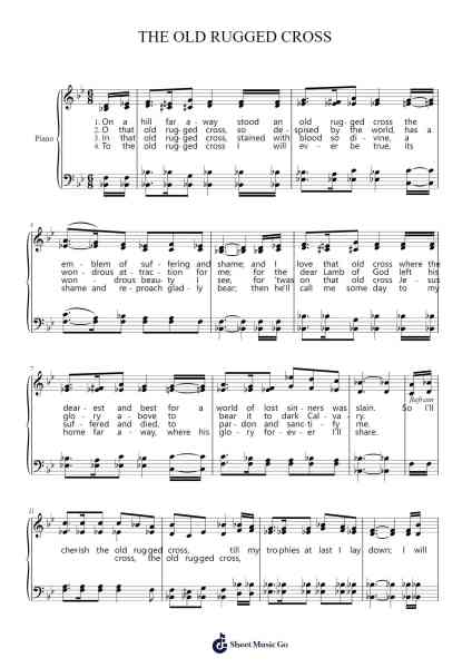 The Old Rugged Cross Sheet Music by George Bennard-Arr.Lynsmith Yetburne