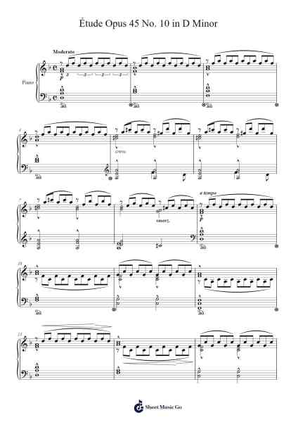 Étude Opus 45 No. 10 in D Minor 楽譜 by Stephen Heller-Arr.Dilmos