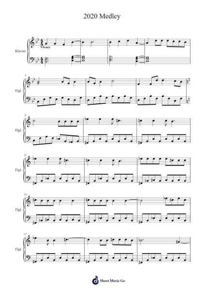 2020 Medley Sheet Music by Benryl Fownah-Arr.Swinvans Mikereed