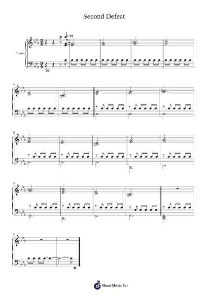 Second Defeat Sheet Music by Nils Frahm-Arr.Chilflower