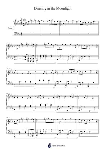 Dancing in the Moonlight Sheet Music by King Harvest-Arr.Gaelroy