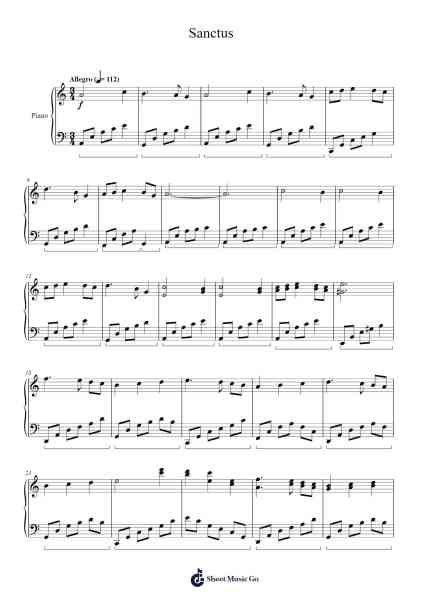 Sanctus Sheet Music by Vioo'neil-Arr.Cherlian Zimreed