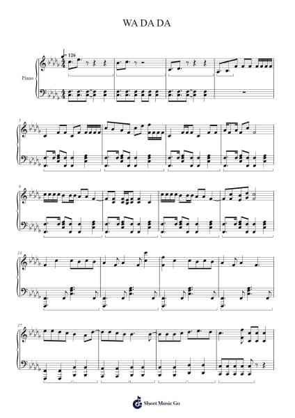 WA DA DA Sheet Music by Kep1er-Arr.Geward Mansloyd