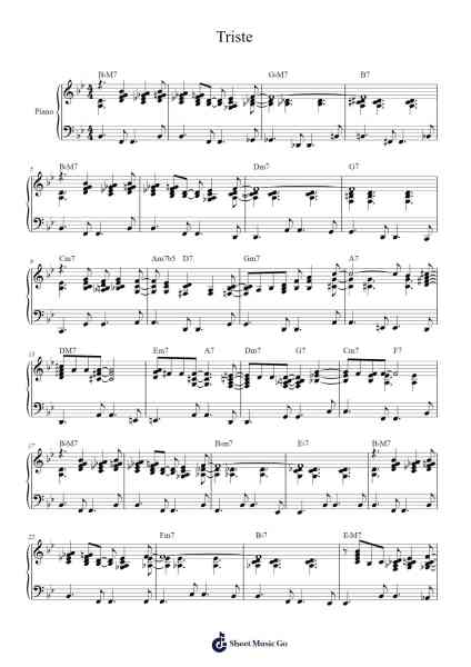 Triste Sheet Music by Antônio Carlos Jobim-Arr.Kriso Dolclaire