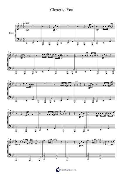 Closer to You Sheet Music by Jung Kook/Major Lazer-Arr.Yalegus