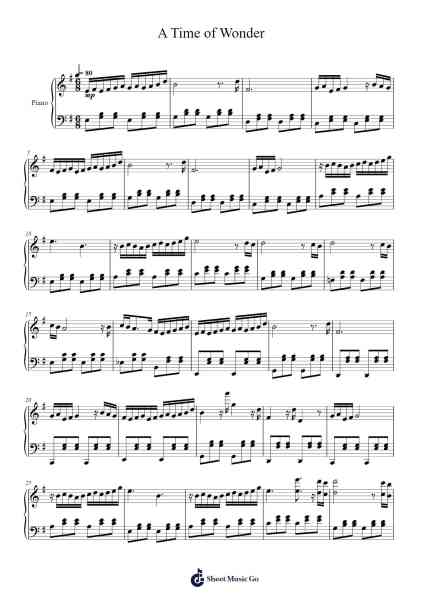 A Time of Wonder Sheet Music by Alexis Ffrench-Arr.Chrisriah Sheicia