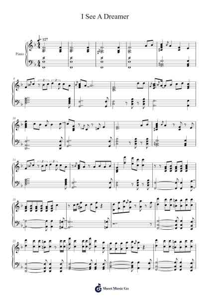 I See A Dreamer Sheet Music by CG5-Arr.Sainsram