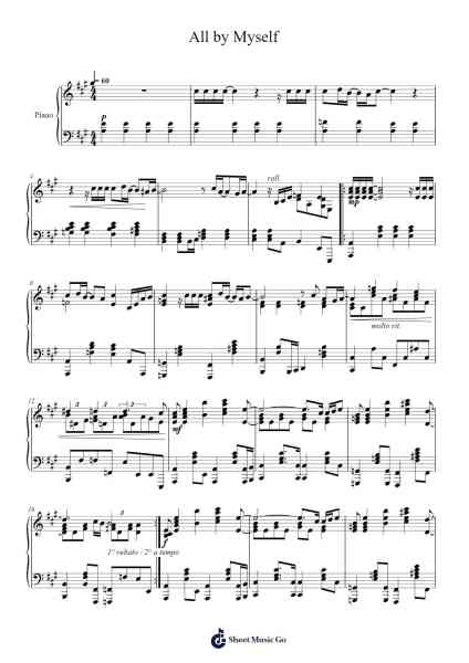 All by Myself Sheet Music by Eric Carmen-Arr.Cusnow Noahlis