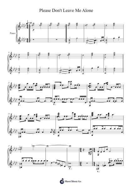 Please Don't Leave Me Alone Sheet Music by Masaru Yokoyama-Arr.Pearric
