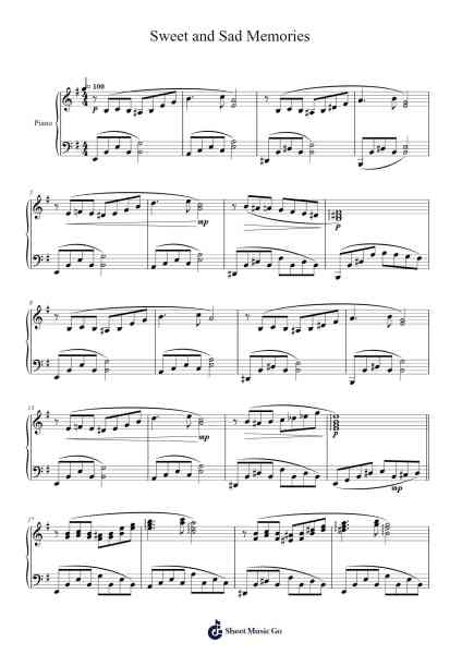 Sweet and Sad Memories Sheet Music by Masao Aichi-Arr.Kerrdutt Anda