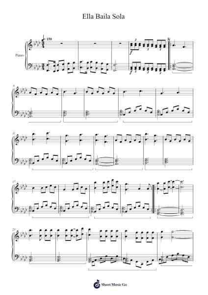 Ella Baila Sola Sheet Music by Eslabon Armado/Peso Pluma-Arr.Janejill Mooca