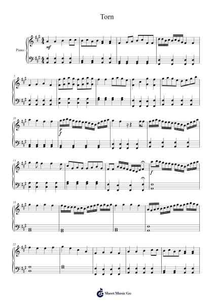 Torn Sheet Music by Natalie Imbruglia-Arr.Shedave Dwightrene