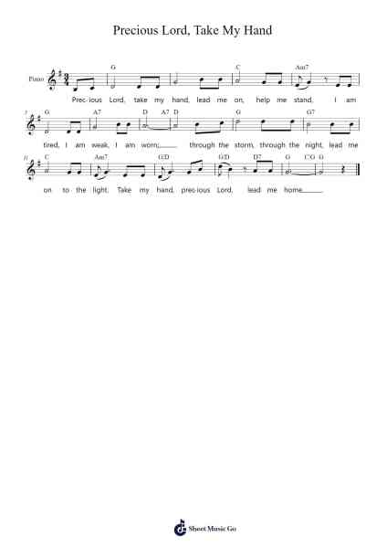 Precious Lord, Take My Hand Sheet Music by Thomas A. Dorsey-Arr.Rontrine Ollyn
