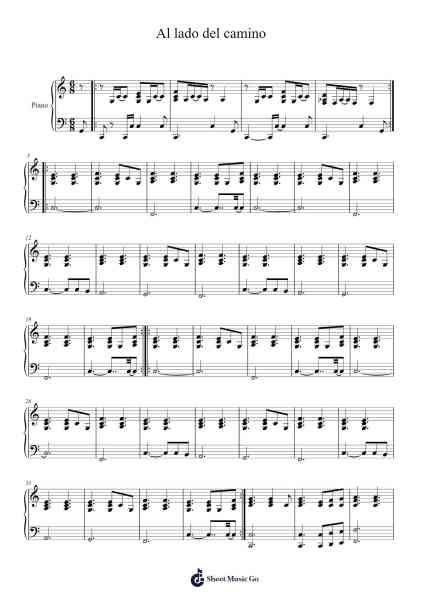 Al lado del camino Sheet Music by Fito Paez-Arr.Kriso Dolclaire