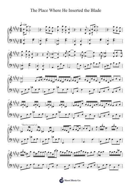 The Place Where He Inserted the Blade Sheet Music by Black Country, New Road-Arr.Colyork
