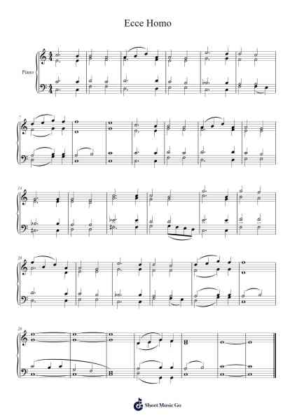 Ecce Homo Sheet Music by Jhone Tsan Chang-Arr.Sailsharte Troypril