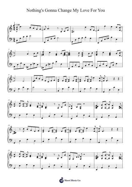 Nothing's Gonna Change My Love For You Ноты для фортепиано от George Benson-Arr.Hamclaire