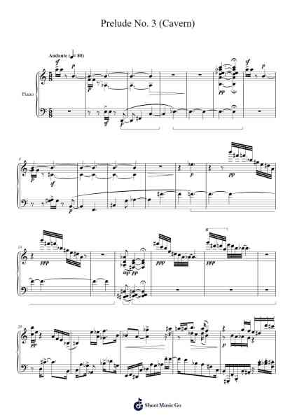 Prelude No. 3 (Cavern) Sheet Music by David L Dinh-Arr.Lillace