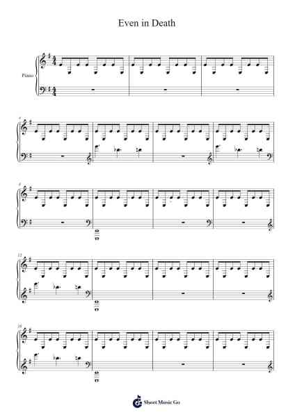 Even in Death Sheet Music by Amy Lee-Arr.Vinpeare