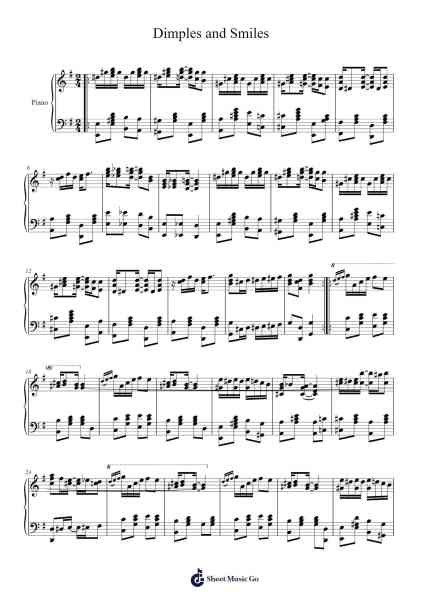 Dimples and Smiles Sheet Music by Alfred H. Cooper-Arr.Milesbloor