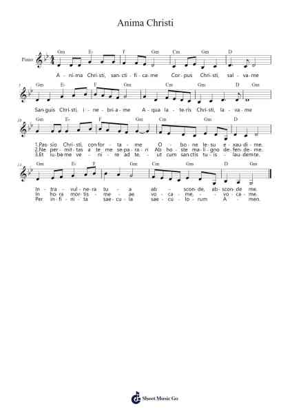 Anima Christi Sheet Music by Marco Frisina-Arr.Corrie