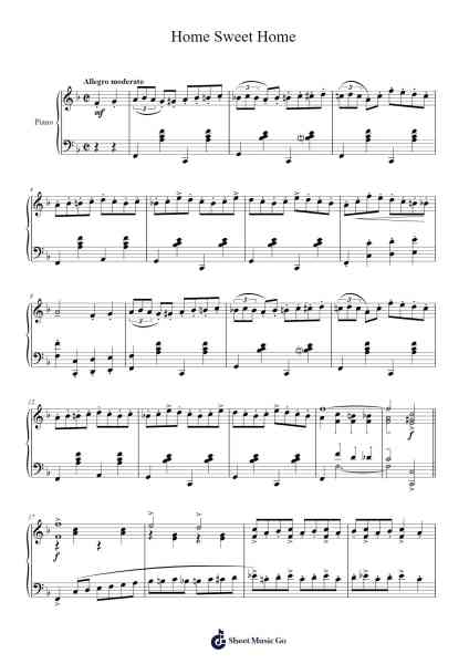 Home Sweet Home Sheet Music by Zez Confrey-Arr.Tenings