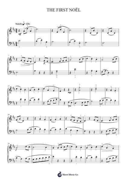The First Noel Sheet Music by Misc Christmas-Arr.Bulgy Boylebaird