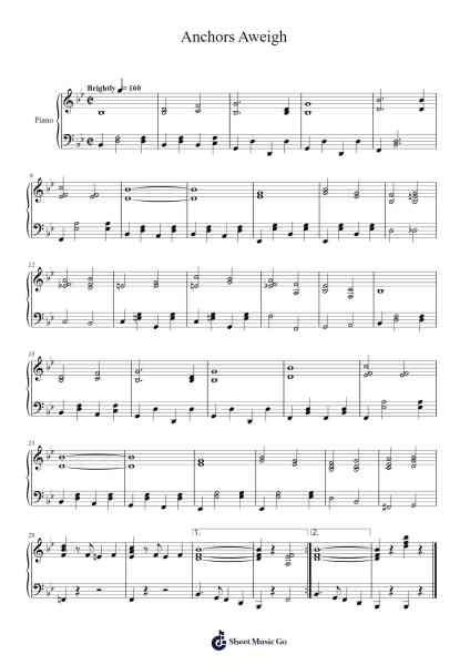 Anchors Aweigh Sheet Music by Charles A. Zimmerman-Arr.Dunbeck