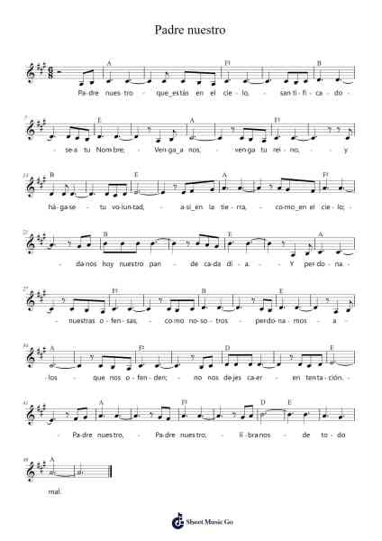 Padre nuestro Sheet Music by Anónimo-Arr.Hulclark