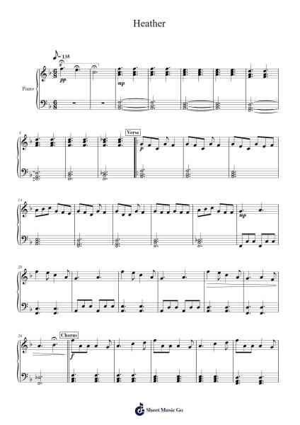 Heather Sheet Music by Conan Gray-Arr.Mikejay Croftges