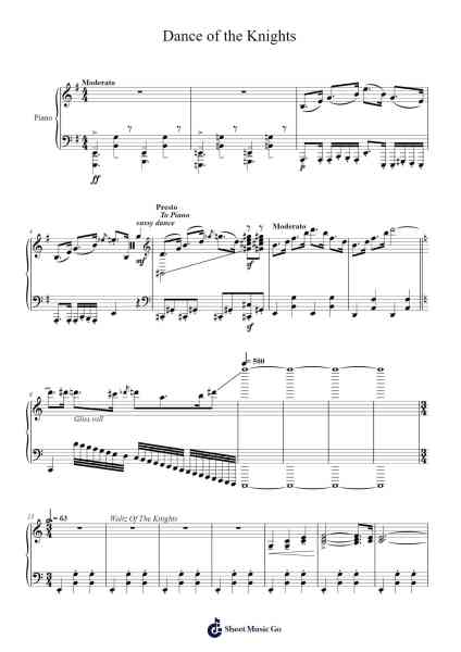 Dance of the Knights Sheet Music by Sergei Prokofiev-Arr.Wrightac Phimaud