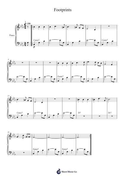 Footprints Sheet Music by Wayne Shorter-Arr.Lupeg