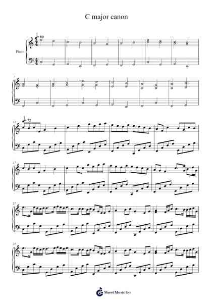 Canon in D Major Sheet Music by Johann Pachelbel-Arr.Oryet Zosoll