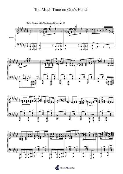 Too Much Time on One's Hands Sheet Music by Nickple Bydys-Arr.Milllas