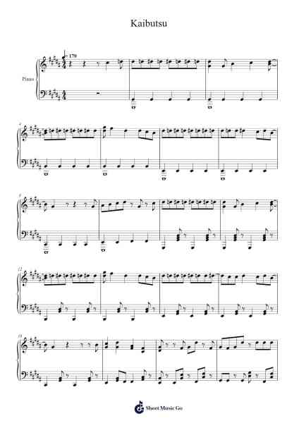 Kaibutsu Sheet Music by YOASOBI-Arr.Ivessid