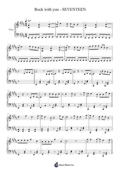 Rock with you - SEVENTEEN Sheet Music by SEVENTEEN-Arr.Geofchael