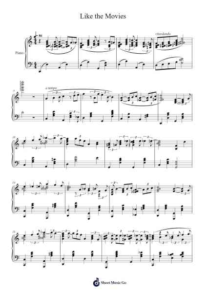 Like the Movies Sheet Music by Laufey-Arr.Aslan Wordford