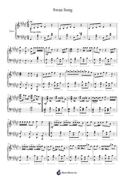 Swan Song Sheet Music by LE SSERAFIM-Arr.Jesphy Vebmons