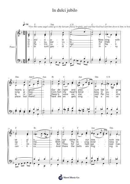 In dulci jubilo Sheet Music by Johann Sebastian Bach-Arr.Atkuk