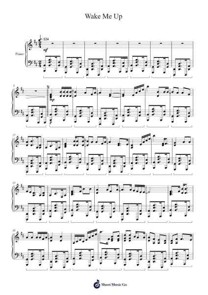 Wake Me Up Sheet Music by Avicii-Arr.Vebted Saulquinn