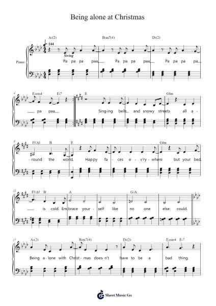 Being alone at Christmas Sheet Music by Miss Montreal-Arr.Twainted Hewdn
