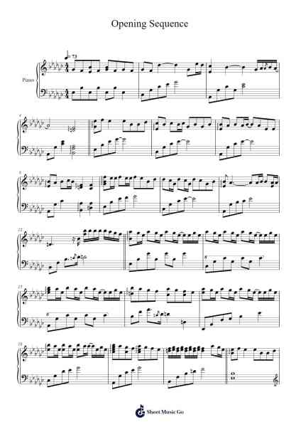 Opening Sequence Sheet Music by TXT-Arr.Lynzoe Haybob