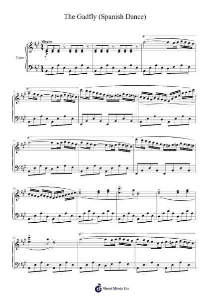 The Gadfly Suite, Op. 97a: VIII. Spanish Dance Sheet Music by Dmitri Shostakovich-Arr.Oisenrob Clyger