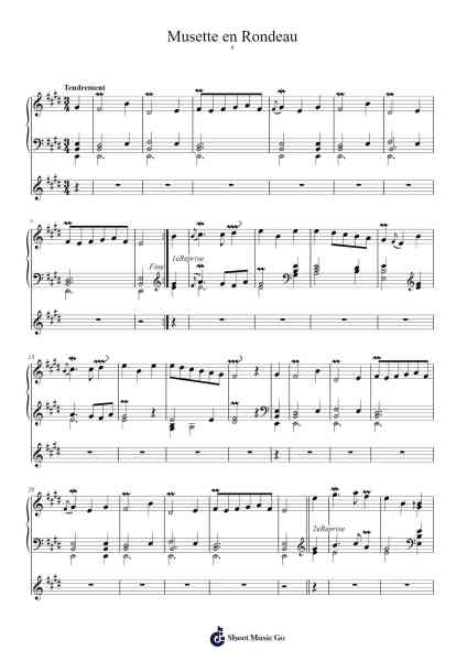 Suite in E Minor: VII. Musette en Rondeau Sheet Music by Jean-Philippe Rameau-Arr.Taypeare Rolius