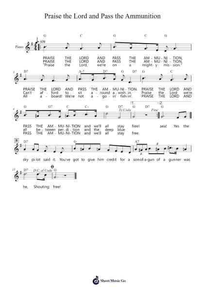 Praise the Lord and Pass the Ammunition Sheet Music by Frank Loesser-Arr.Mewyatt