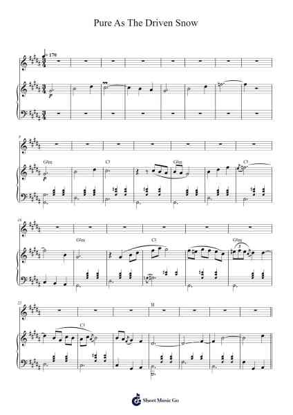 Pure As The Driven Snow Sheet Music by Rachel Zegler-Arr.Yulenings Butdn