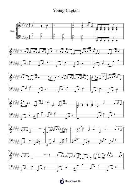 Young Captain Sheet Music by 队长-Arr.Jeamesqy