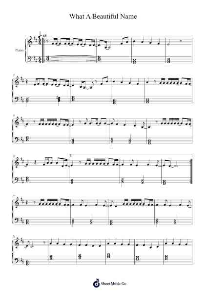 What A Beautiful Name Sheet Music by Hillsong Worship-Arr.Chamberg