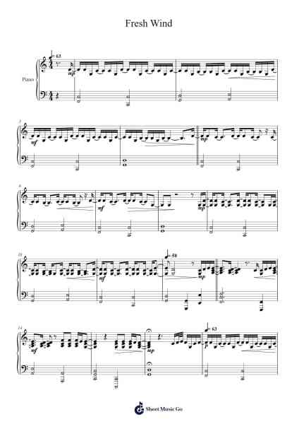 Fresh Wind Sheet Music by Hillsong Worship-Arr.Golddon