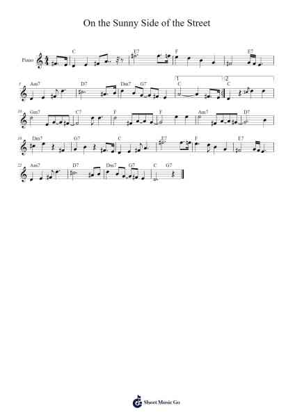 On the Sunny Side of the Street Sheet Music by Louis Armstrong-Arr.Lewcar